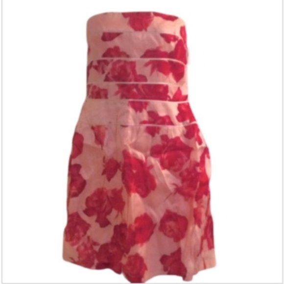 Kay Unger Dresses & Skirts - Kay Unger NY Silk Floral Strapless Short Dress